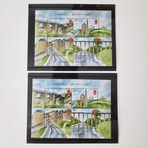 Royal Mail Stamps Industrial Archaeology Set Bridges 2 Sheets 1989 Mint Vintage